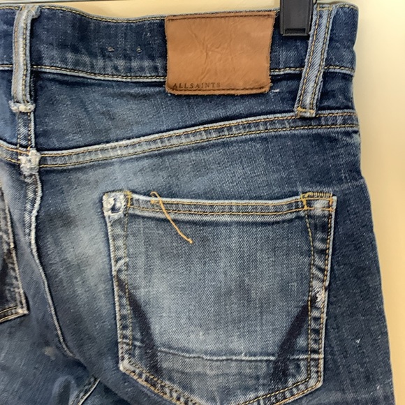 All Saints CUSTOM Distressed / Stained Cigarette fit 30W/30L - Picture 7 of 11